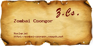 Zombai Csongor névjegykártya
