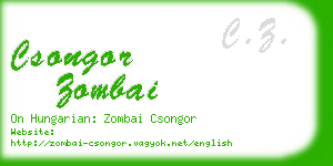 csongor zombai business card
